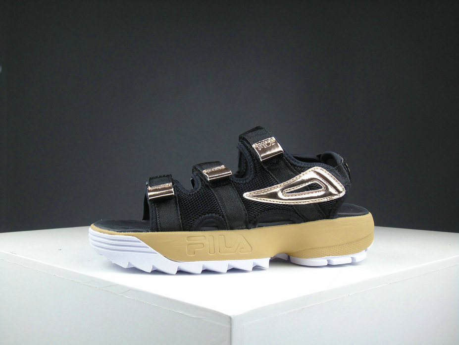 Fila Sandal Men Women Black Gold